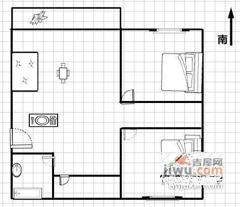 东坊雅居2室2厅1卫96㎡户型图