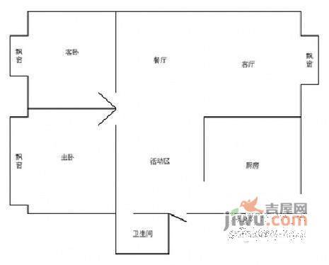 丽都香颂3室2厅1卫户型图