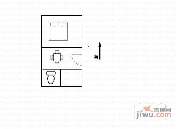 建筑新村1室1厅1卫户型图