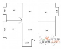 鸿发家园3室2厅1卫110㎡户型图