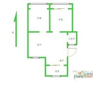 鸿发家园2室2厅1卫110㎡户型图