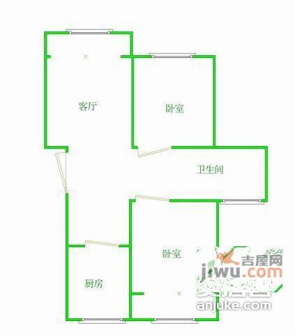 民丰公寓2室1厅1卫74㎡户型图