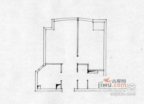 团结二村1室1厅1卫45㎡户型图