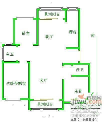 西城纪3室2厅2卫130㎡户型图