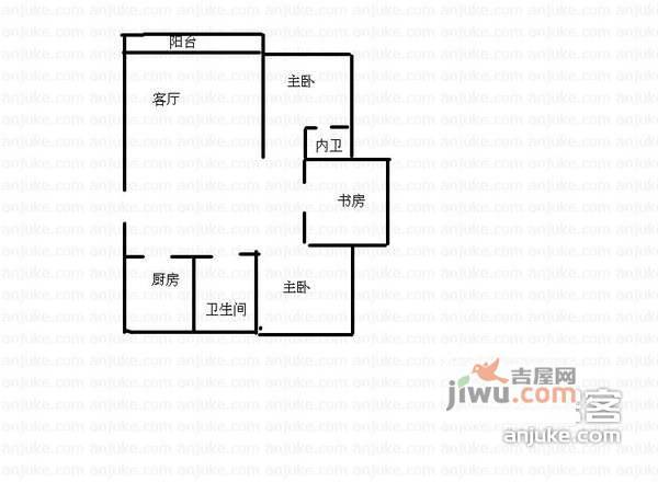 惠泉花园一期3室2厅2卫144㎡户型图