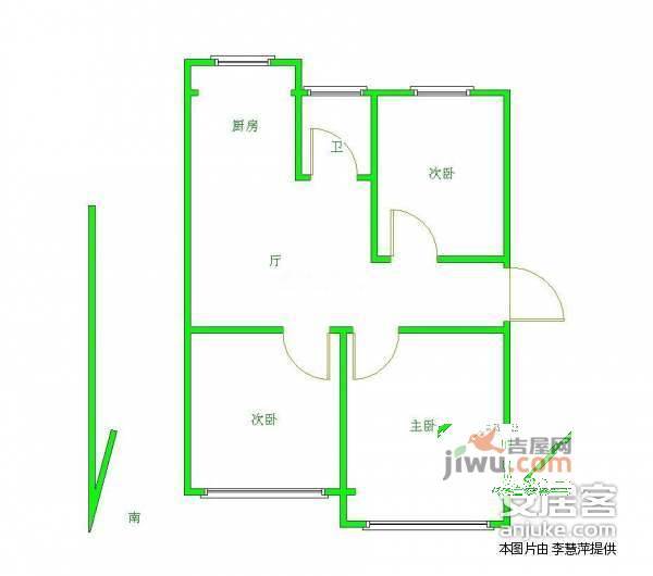 钱桥新村3室1厅1卫85㎡户型图