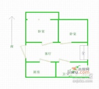 江海新村2室2厅1卫87㎡户型图