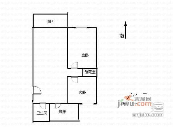 豪门君怡花苑2室2厅1卫101㎡户型图