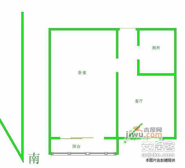 稻香新村1室1厅1卫40㎡户型图