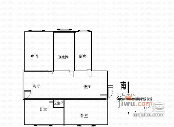 金马国际花园3室2厅2卫128㎡户型图