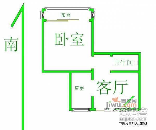 叙康里南1室1厅1卫53㎡户型图