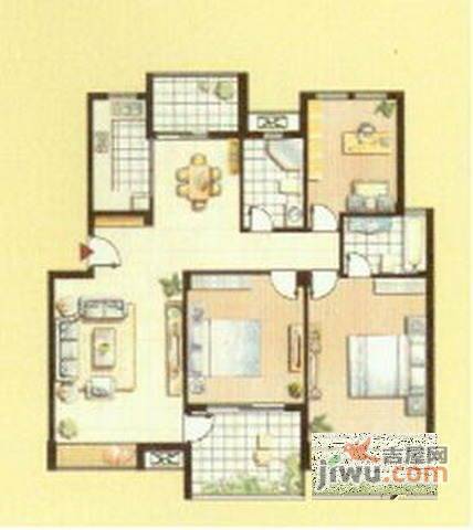 瑞成花园南区4室2厅2卫191㎡户型图