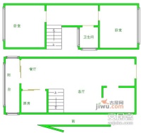 新港公寓2室2厅1卫104㎡户型图