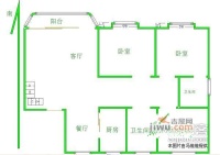 新港公寓3室2厅2卫173㎡户型图