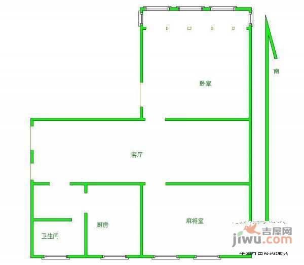 宁海里小区2室1厅1卫92㎡户型图