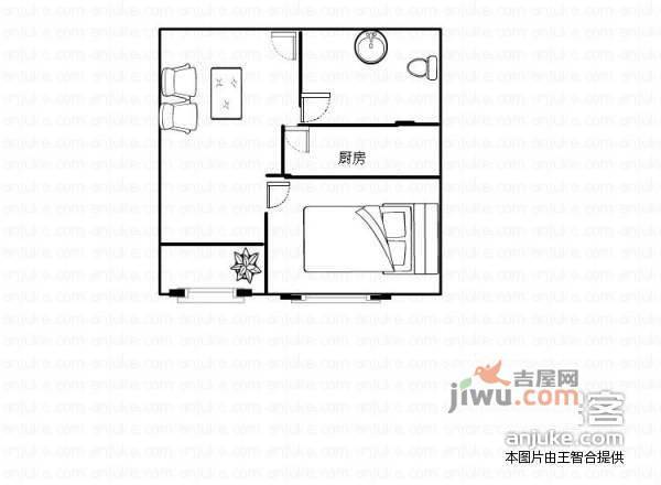 银盛泰盛世景园1室1厅1卫77㎡户型图