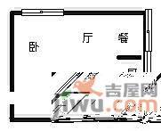 海韵东方1室1厅1卫68㎡户型图