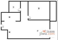 檀香湾1室2厅1卫96㎡户型图