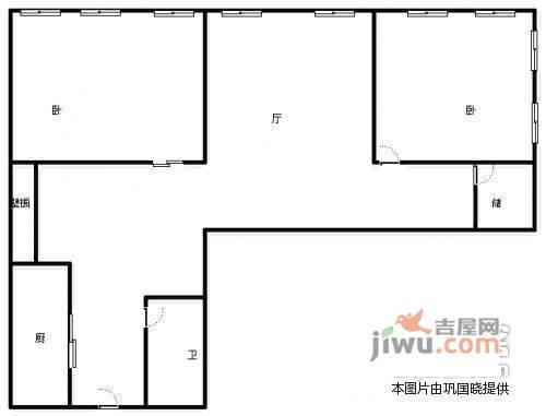 檀香湾2室1厅1卫113㎡户型图