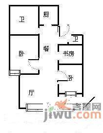 檀香湾2室2厅2卫140㎡户型图