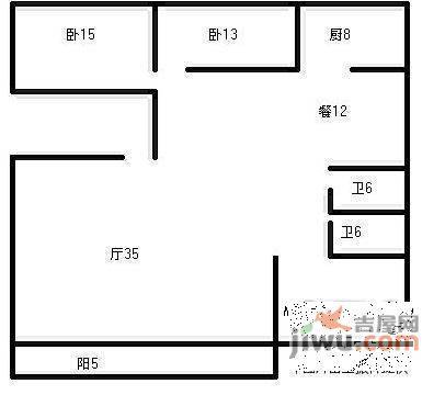 海韵华都3室2厅2卫188㎡户型图