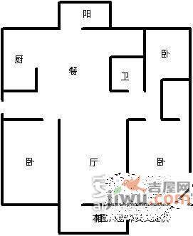 天泰奥园3室2厅1卫115㎡户型图