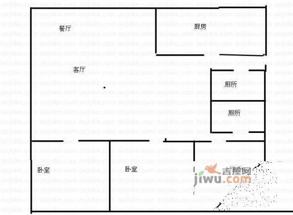 福林苑小区3室2厅2卫133㎡户型图