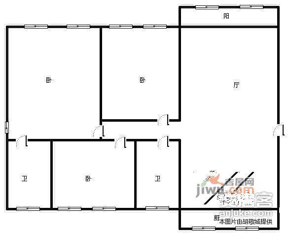 双星花园3室2厅2卫150㎡户型图