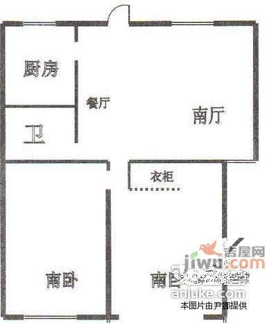 海信都市阳光2室2厅1卫102㎡户型图