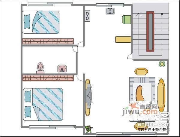 华鹏馨苑2室2厅1卫140㎡户型图