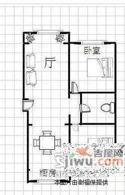 福安小区2室2厅1卫101㎡户型图