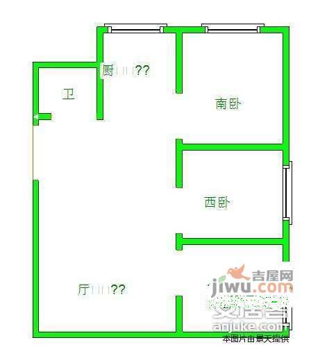 宝门公寓3室1厅1卫101㎡户型图