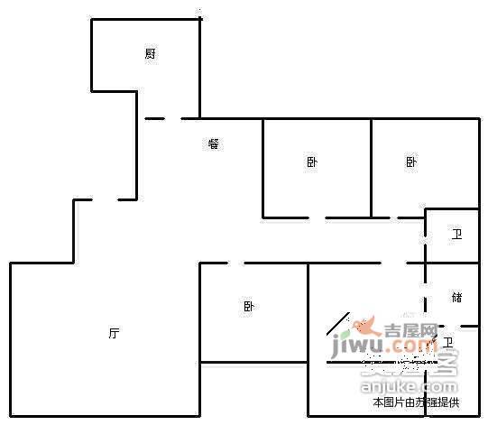 金都新村2室2厅2卫103㎡户型图