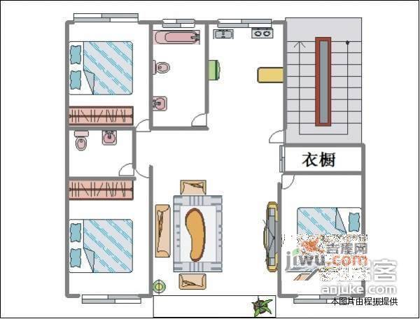 瑞麟公馆3室2厅2卫162㎡户型图