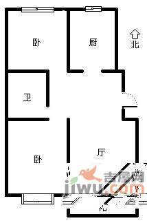 冠青龙庭景园2室2厅1卫93㎡户型图