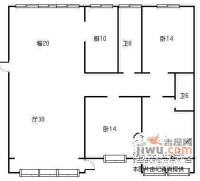 万事兴嘉园3室2厅2卫169㎡户型图