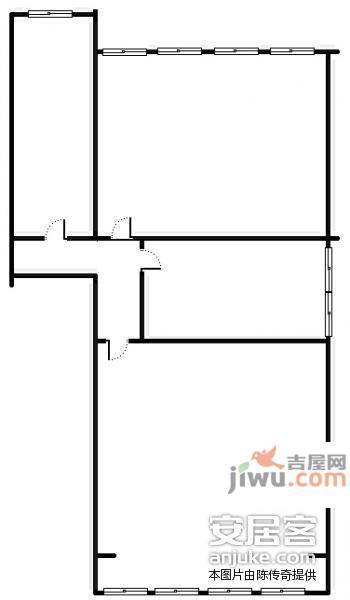 金湖小区2室0厅1卫57㎡户型图