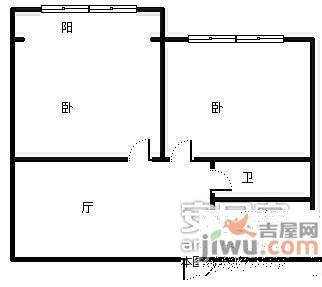 海尔小区2室1厅1卫78㎡户型图