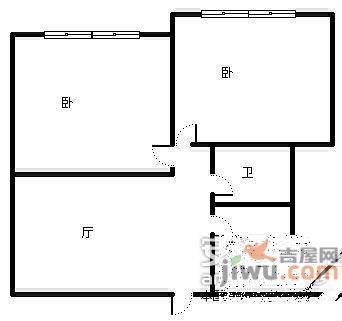 海尔小区2室1厅1卫78㎡户型图