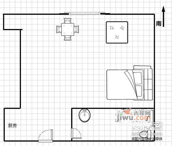 颐和国际1室0厅1卫68㎡户型图