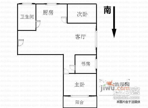 奥港国际3室1厅1卫103㎡户型图