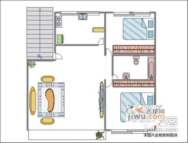 亿路发阳光景园2室2厅1卫108㎡户型图