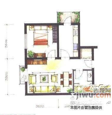 国际城名苑1室1厅1卫67㎡户型图