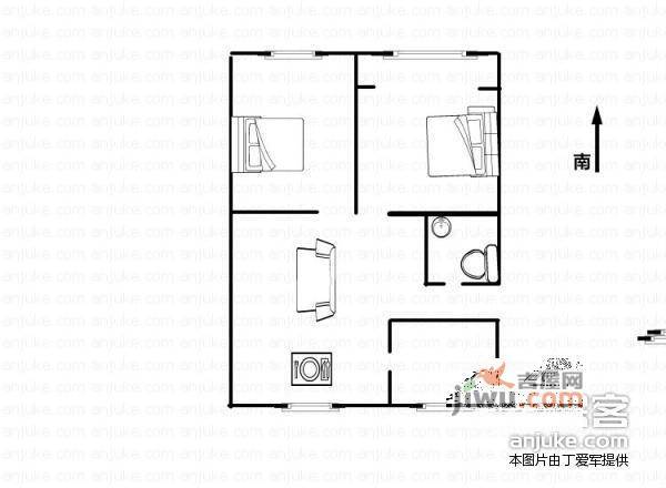 馨苑小区2室1厅1卫94㎡户型图