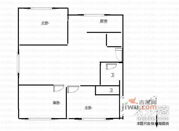 城市生活家3室2厅2卫181㎡户型图