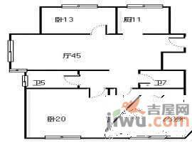 城市生活家3室2厅2卫181㎡户型图