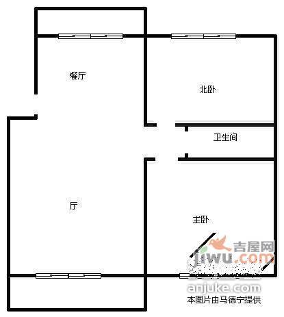 建飞花园一期2室2厅1卫122㎡户型图