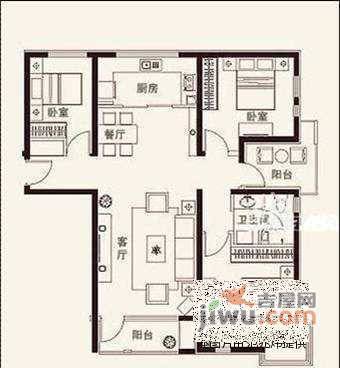 宝龙城市广场3室2厅2卫177㎡户型图