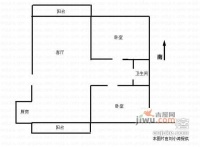 宝龙城市广场2室1厅1卫90㎡户型图