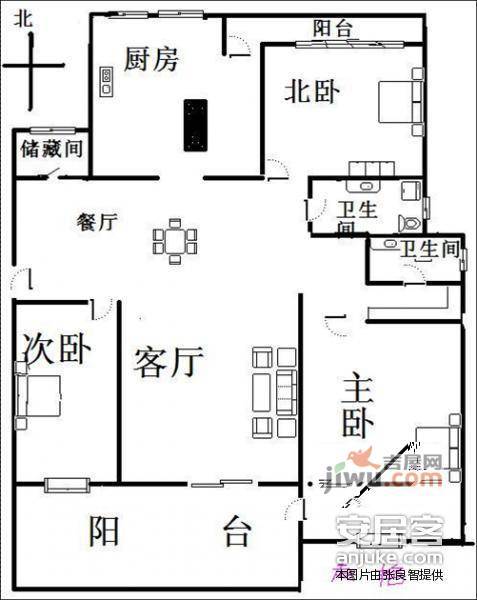 御景峰3室2厅2卫505㎡户型图